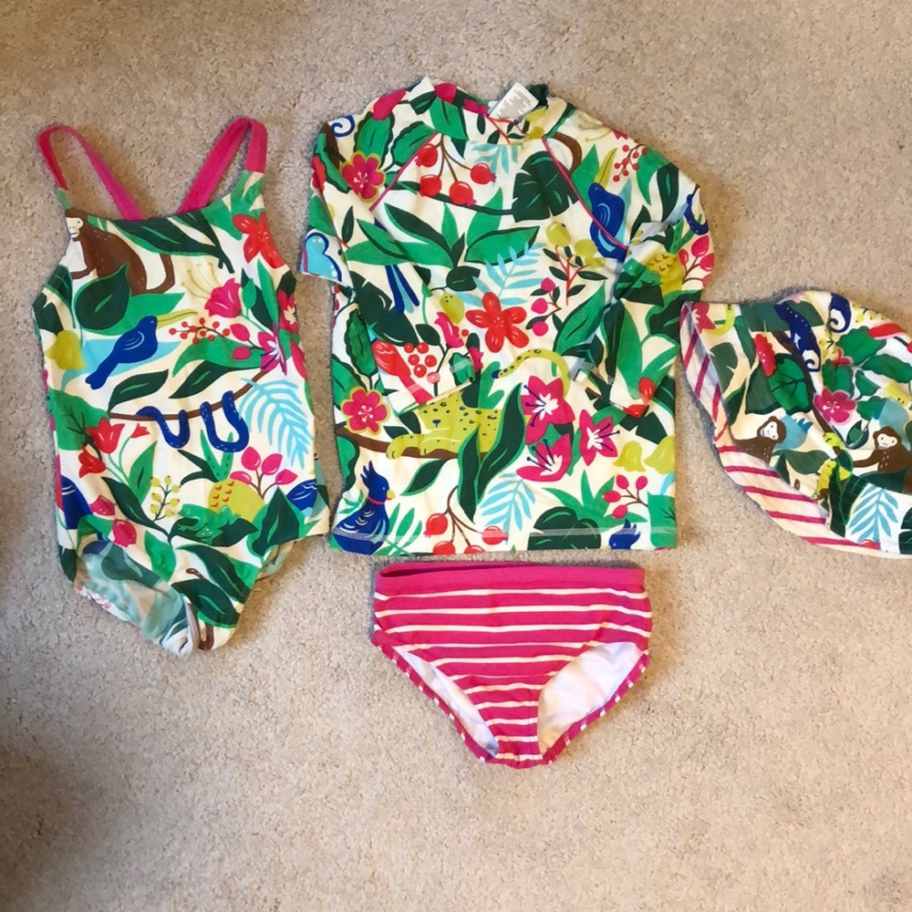 Boden Girls Swim Set- Jungle Print (5-6)